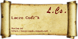Laczo Csák névjegykártya